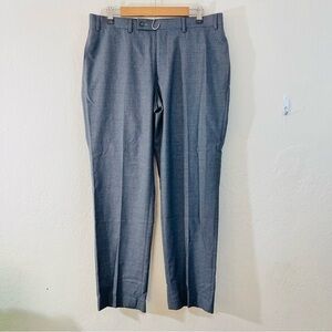 Calvin Klein High Rise Dress Pants Men Size 35 Gray Pockets Career Office